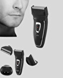 Profesyonel Şarjlı Saç ve Sakal Tıraş Makinesi – Çelik Bıçaklı, Ayarlanabilir Başlıklı, Kablosuz