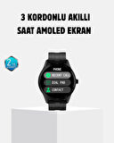 3 Kordonlu AMOLED Akıllı Saat – Sağlık Takipli