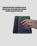 Aydınlatmalı Türkçe Q RGB Klavye Sessiz ve Dayanıklı Tuş Takımı