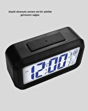 Dijital Masa Saati Sensörlü Aydınlatmalı Alarm ve Sıcaklık Ölçerli