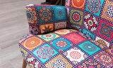 Liya Patchwork Çay Seti İkili Koltuk (Balkon, Salon, Cafe, Ofis)