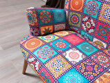 Liya Patchwork 2+1+1 Çay Seti (Salon, Balkon, Cafe Ofis)