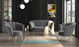 İnci Gri 2+1+1 Çay Seti (Salon,Balkon,Cafe,Ofis)