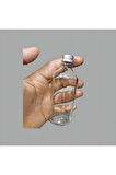 100 ml Metal Gümüş Kapak Şeffaf Cam Şişesi 5 Adet