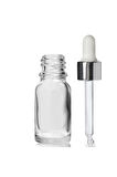 10 Ml Gümüş Başlıklı Damlalıklı Şeffaf Cam Şişe 5 Adet