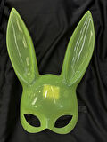 Karanlıkta Parlayan Fosforlu Tavşan Maskesi - Glow Bunny Masquerade Maske (32x22 cm)