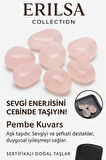 Sertifikalı Cüzdan Boy Pembe Kuvars Taşı Kütle - Sevgi ve Şefkat Duygularını Güçlendirir