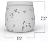 Beyaz Yıldızlı Fenomen Kapaklı Bardak Mum Beton Serisi