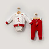KIZ BEBEK BABY CHERRY 3 LÜ. TAKIM ORGANİK PAMUK 3,6,9 AY