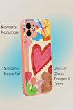 iPhone 11 Uyumlu Funny Desenli Glossy Glass Kamera Korumalı Silikonlu Telefon Kılıfı