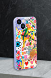 iPhone 13 Uyumlu Fun Desenli Glossy Glass Kamera Korumalı Silikonlu Telefon Kılıfı