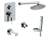 GPD Gildo Mix MCA166+DST60+ADS07 Gümüş Banyo Bataryası