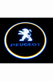 Peugeot Araçlar Için Pilli Yapıştırmalı Kapı Altı Led Logo