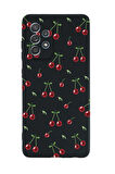 Samsung A72 Uyumlu Kiraz Desenli Premium Silikonlu Telefon Kılıfı