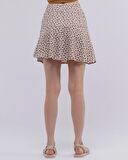 Kadın Desenli Şortlu Kısa Etek