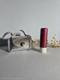 Gogo Mini Çanta Charm Hakiki Deri Gümüş 6.5x4 cm