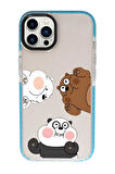 iPhone 13 Pro Max Uyumlu Cute Animals Desenli Candy Bumper Silikonlu Telefon Kılıfı