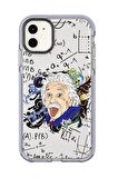 iPhone 12 Mini Einstein In Formula Desenli Candy Bumper Silikonlu Telefon Kılıfı