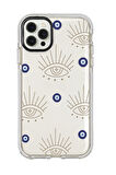 iPhone 12 Pro Max Uyumlu Evil Eye Desenli Candy Bumper Silikonlu Telefon Kılıfı