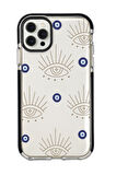 iPhone 12 Pro Max Uyumlu Evil Eye Desenli Candy Bumper Silikonlu Telefon Kılıfı