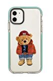 iPhone 12 Mini Teddy Bear Candy Bumper Silikonlu Telefon Kılıfı