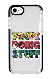 iPhone SE 2020 Uyumlu Youre Doing Stuff Desenli Candy Bumper Silikonlu Telefon Kılıfı