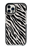 iPhone 15 Pro Uyumlu Zebra Pattern Desenli Candy Bumper Darbe Emci Silikonlu Telefon Kılıfı 