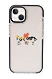 iPhone 15 Uyumlu Powerpuff Girls Desenli Candy Bumper Darbe Emci Silikonlu Telefon Kılıfı 