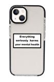 iPhone 15 Uyumlu Everything Seriously Desenli Candy Bumper Darbe Emci Silikonlu Telefon Kılıfı 