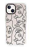 iPhone 15 Uyumlu Face Art Desenli Candy Bumper Darbe Emci Silikonlu Telefon Kılıfı 