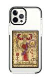 iPhone 12 Pro Max Casetify The Empress Desenli Anti Shock Premium Silikonlu Siyah Kenar Detaylı Telefon Kılıfı