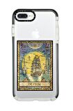 iPhone 7 Plus Casetify The Moon Desenli Anti Shock Premium Silikonlu Siyah Kenar Detaylı Telefon Kılıfı