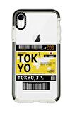 iPhone XR Casetify Tokyo Desenli Anti Shock Premium Silikonlu Siyah Kenar Detaylı Telefon Kılıfı
