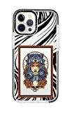 iPhone 12 Pro Max Casetify Warrior Woman Desenli Anti Shock Premium Silikonlu Siyah Kenar Detaylı Telefon Kılıfı