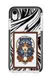 iPhone XR Casetify Warrior Woman Desenli Anti Shock Premium Silikonlu Siyah Kenar Detaylı Telefon Kılıfı
