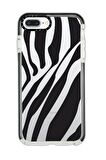 iPhone 7 Plus Casetify Zebra Desenli Anti Shock Premium Silikonlu Siyah Kenar Detaylı Telefon Kılıfı