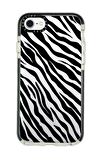 iPhone 7 Casetify Zebra Pattern Anti Shock Premium Silikonlu Siyah Kenar Detaylı Telefon Kılıfı