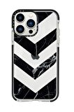 iPhone 13 Pro Max Mermer Üçgen Casetify Darbe Emci Silikonlu Telefon Kılıfı