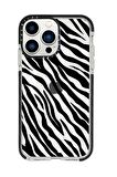 iPhone 13 Pro Max Zebra Pattern Casetify Darbe Emci Silikonlu Telefon Kılıfı
