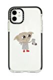 iPhone 11 Casetify Dobby Desenli Anti Shock Premium Silikonlu Siyah Kenar Detaylı Telefon Kılıfı