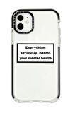 iPhone 11 Casetify Everything Seriously Desenli Anti Shock Premium Silikonlu Siyah Kenar Detaylı Telefon Kılıfı