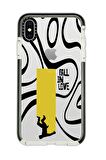 iPhone X Casetify Fall In Love Desenli Anti Shock Premium Silikonlu Siyah Kenar Detaylı Telefon Kılıfı