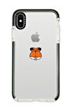 iPhone X Casetify Garfield Desenli Anti Shock Premium Silikonlu Siyah Kenar Detaylı Telefon Kılıfı