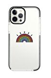iPhone 11 Pro Casetify Gökkuşağı Desenli Anti Shock Premium Silikonlu Siyah Kenar Detaylı Telefon Kılıfı