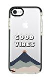 iPhone 6 Casetify Good Vibes Desenli Anti Shock Premium Silikonlu Siyah Kenar Detaylı Telefon Kılıfı