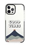 iPhone 11 Pro Casetify Good Vibes Desenli Anti Shock Premium Silikonlu Siyah Kenar Detaylı Telefon Kılıfı