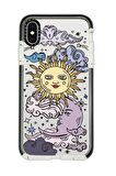 iPhone X Casetify Güneş Ay Desenli Anti Shock Premium Silikonlu Siyah Kenar Detaylı Telefon Kılıfı