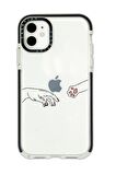 iPhone 11 Casetify Hand and Paw Desenli Anti Shock Premium Silikonlu Siyah Kenar Detaylı Telefon Kılıfı