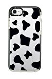 iPhone 7 Casetify İnek Desenli Anti Shock Premium Silikonlu Siyah Kenar Detaylı Telefon Kılıfı