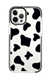 iPhone 11 Pro Casetify İnek Desenli Anti Shock Premium Silikonlu Siyah Kenar Detaylı Telefon Kılıfı